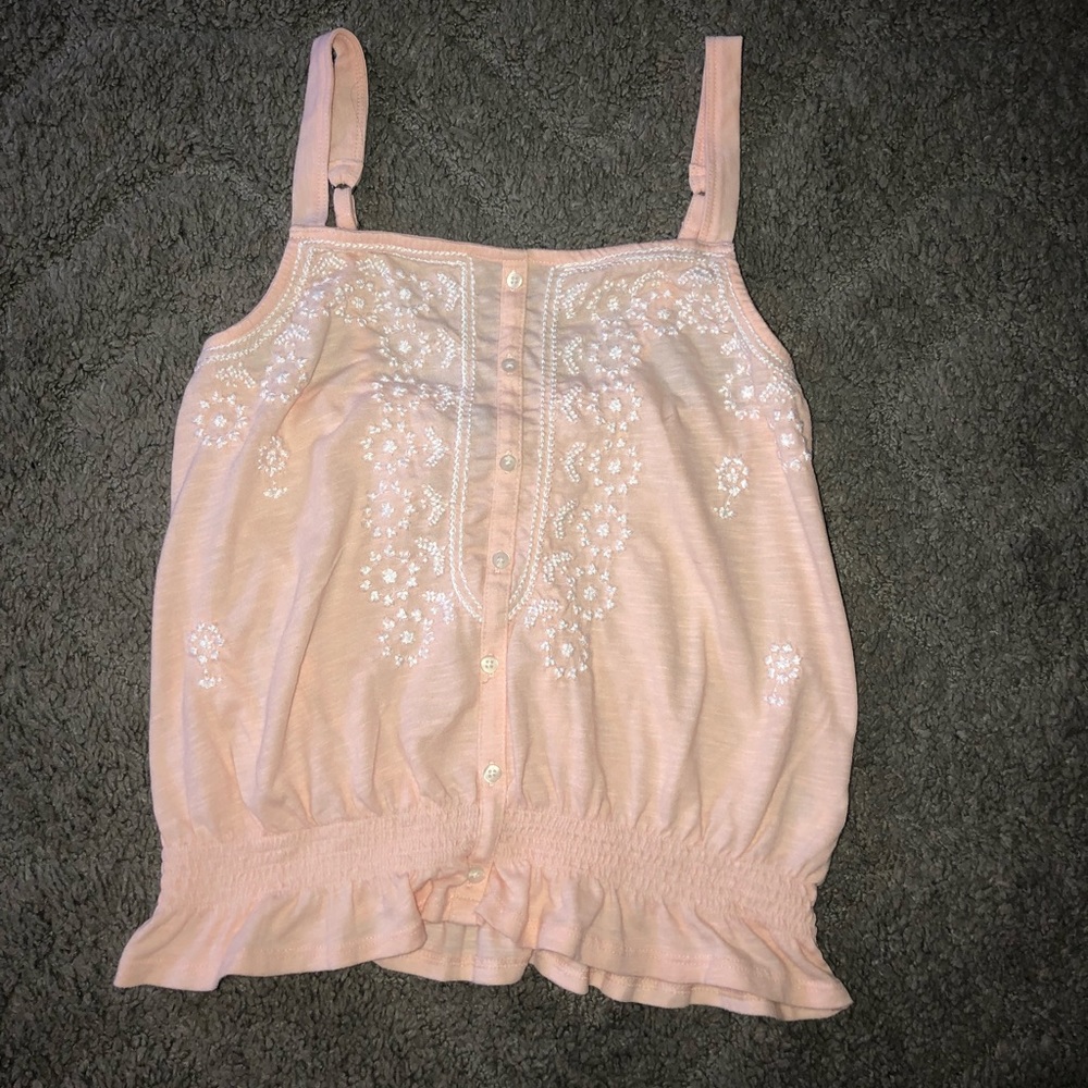 American eagle crop top with embroideries size s